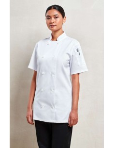 P-PR670-Veste de cuisinier à manches courtes Femme 2